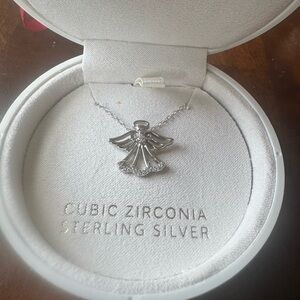 Sterling Silver Angel Pendant Necklace